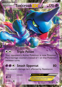 Toxicroak-EX, Flashfire #41, Pokémon TCG card