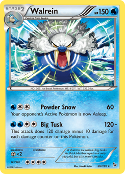 Walrein, Flashfire #26, Pokémon TCG card