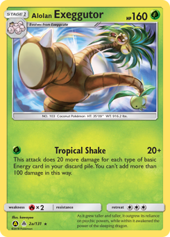 Alolan Exeggutor, Forbidden Light #2a, Pokémon TCG card