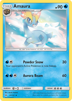 Amaura, Forbidden Light #27, Pokémon TCG card
