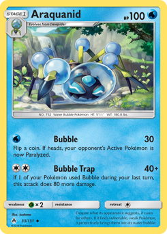 Araquanid, Forbidden Light #33, Pokémon TCG card