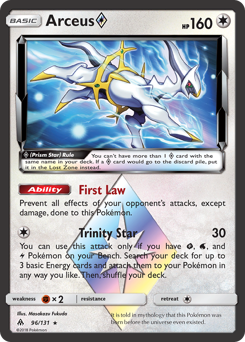 Arceus ◇, Forbidden Light #96, Pokémon TCG card