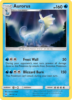 Aurorus, Forbidden Light #28, Pokémon TCG card