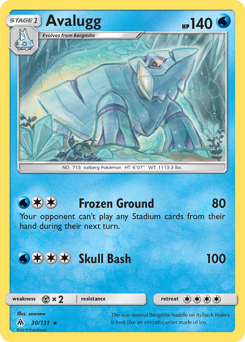 Avalugg, Forbidden Light #30, Pokémon TCG card