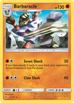 Barbaracle, Forbidden Light #67, Pokémon TCG card