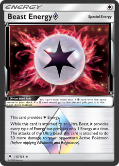 Beast Energy ◇, Forbidden Light #117, Pokémon TCG card