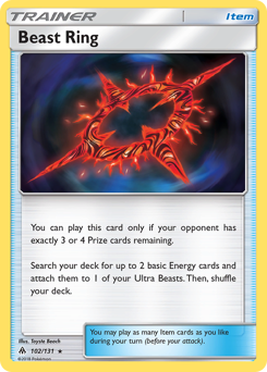 Beast Ring, Forbidden Light #102, Pokémon TCG card