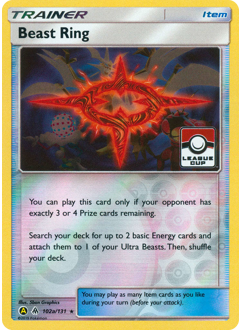 Beast Ring, Forbidden Light #102a, Pokémon TCG card