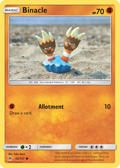 Binacle, Forbidden Light #66, Pokémon TCG card