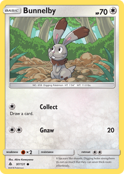 Bunnelby, Forbidden Light #97, Pokémon TCG card