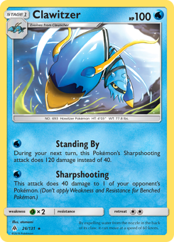 Clawitzer, Forbidden Light #26, Pokémon TCG card