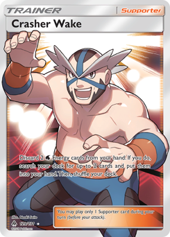 Crasher Wake, Forbidden Light #129, Pokémon TCG card