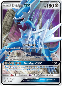 Dialga-GX, Forbidden Light #82, Pokémon TCG card
