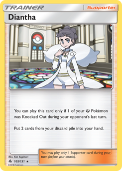 Diantha, Forbidden Light #105, Pokémon TCG card