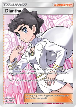 Diantha, Forbidden Light #130, Pokémon TCG card