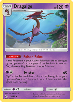 Dragalge, Forbidden Light #53, Pokémon TCG card