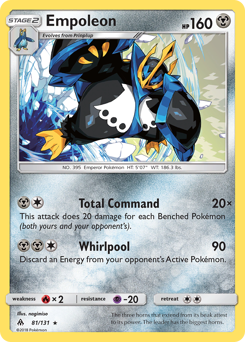 Empoleon, Forbidden Light #81, Pokémon TCG card