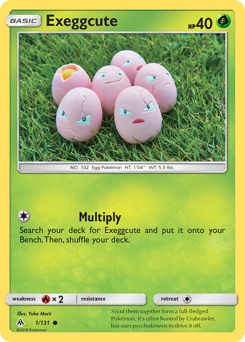 Exeggcute, Forbidden Light #1, Pokémon TCG card