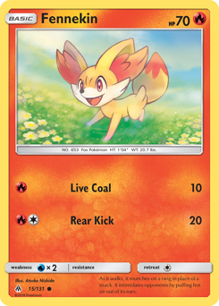 Fennekin, Forbidden Light #15, Pokémon TCG card