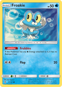 Froakie, Forbidden Light #21, Pokémon TCG card