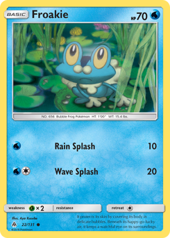 Froakie, Forbidden Light #22, Pokémon TCG card