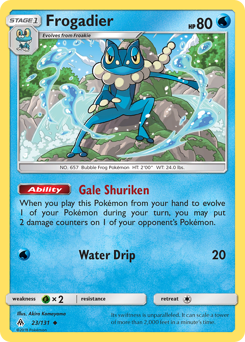 Frogadier, Forbidden Light #23, Pokémon TCG card