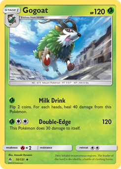 Gogoat, Forbidden Light #10, Pokémon TCG card