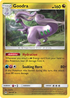 Goodra, Forbidden Light #94, Pokémon TCG card