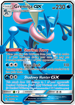 Greninja-GX, Forbidden Light #120, Pokémon TCG card