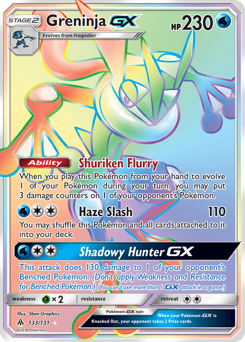 Greninja-GX, Forbidden Light #133, Pokémon TCG card