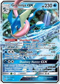 Greninja-GX, Forbidden Light #24, Pokémon TCG card