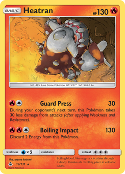 Heatran, Forbidden Light #13, Pokémon TCG card