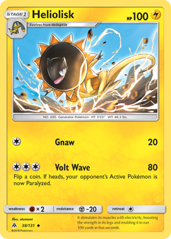 Heliolisk, Forbidden Light #38, Pokémon TCG card