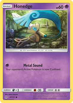 Honedge, Forbidden Light #47, Pokémon TCG card