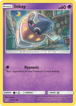 Inkay, Forbidden Light #50, Pokémon TCG card