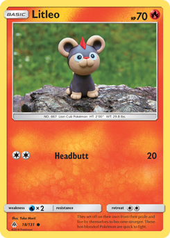 Litleo, Forbidden Light #18, Pokémon TCG card