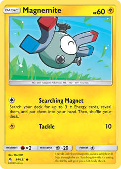 Magnemite, Forbidden Light #34, Pokémon TCG card