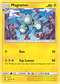 Magneton, Forbidden Light #35, Pokémon TCG card