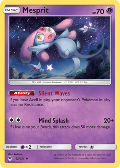 Mesprit, Forbidden Light #42, Pokémon TCG card