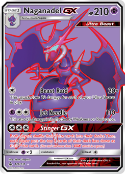 Naganadel-GX, Forbidden Light #121, Pokémon TCG card