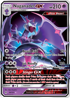 Naganadel-GX, Forbidden Light #56, Pokémon TCG card