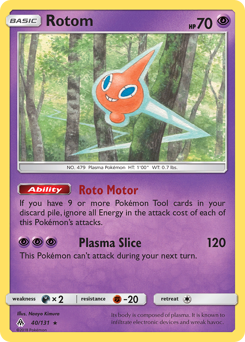 Rotom, Forbidden Light #40, Pokémon TCG card