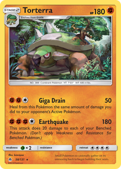 Torterra, Forbidden Light #58, Pokémon TCG card
