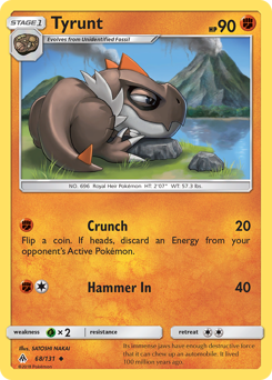 Tyrunt, Forbidden Light #68, Pokémon TCG card
