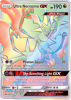 Ultra Necrozma-GX, Forbidden Light #140, Pokémon TCG card