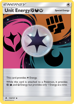 Unit Energy FightingDarknessFairy, Forbidden Light #118, Pokémon TCG card