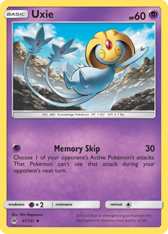 Uxie, Forbidden Light #41, Pokémon TCG card