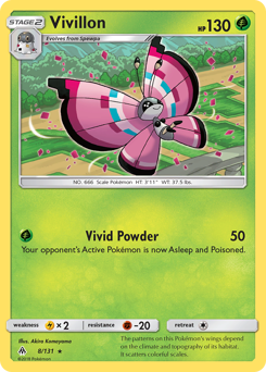 Vivillon, Forbidden Light #8, Pokémon TCG card