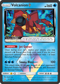 Volcanion ◇, Forbidden Light #31, Pokémon TCG card