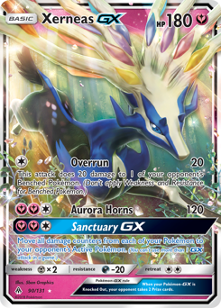 Xerneas-GX, Forbidden Light #90, Pokémon TCG card